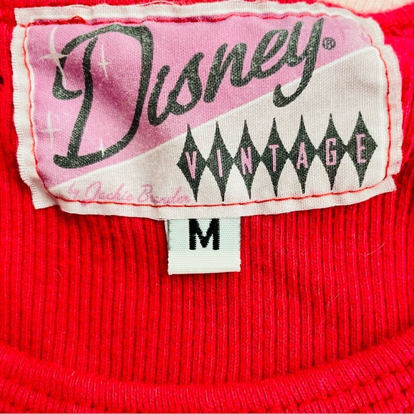Disney Vintage - Girls' Red Minnie Mouse Rhinestone Tank Top w/Ruffle - Size: M - Picture 4 of 4